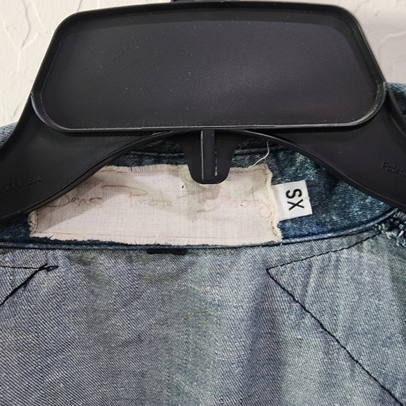 JEN'S PIRATE BOOTY Embroidered Chambray Denim Shacket Shirt Jacket - Picture 3 of 5